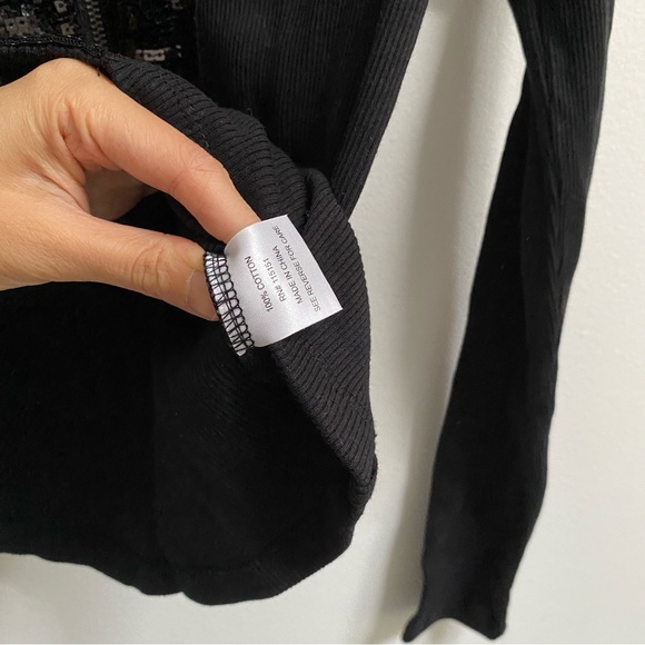 Y2K Romeo & Juliet Couture Ribbed Knit Hoodie with Sequins S - Picture 4 of 5